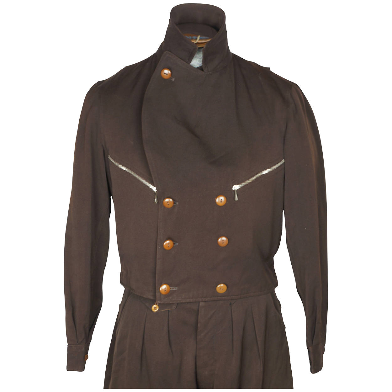 Vintage 1930s Ski Suit Laurentian Cloth Canadian Skiing Mens Size M - Poppy's Vintage Clothing