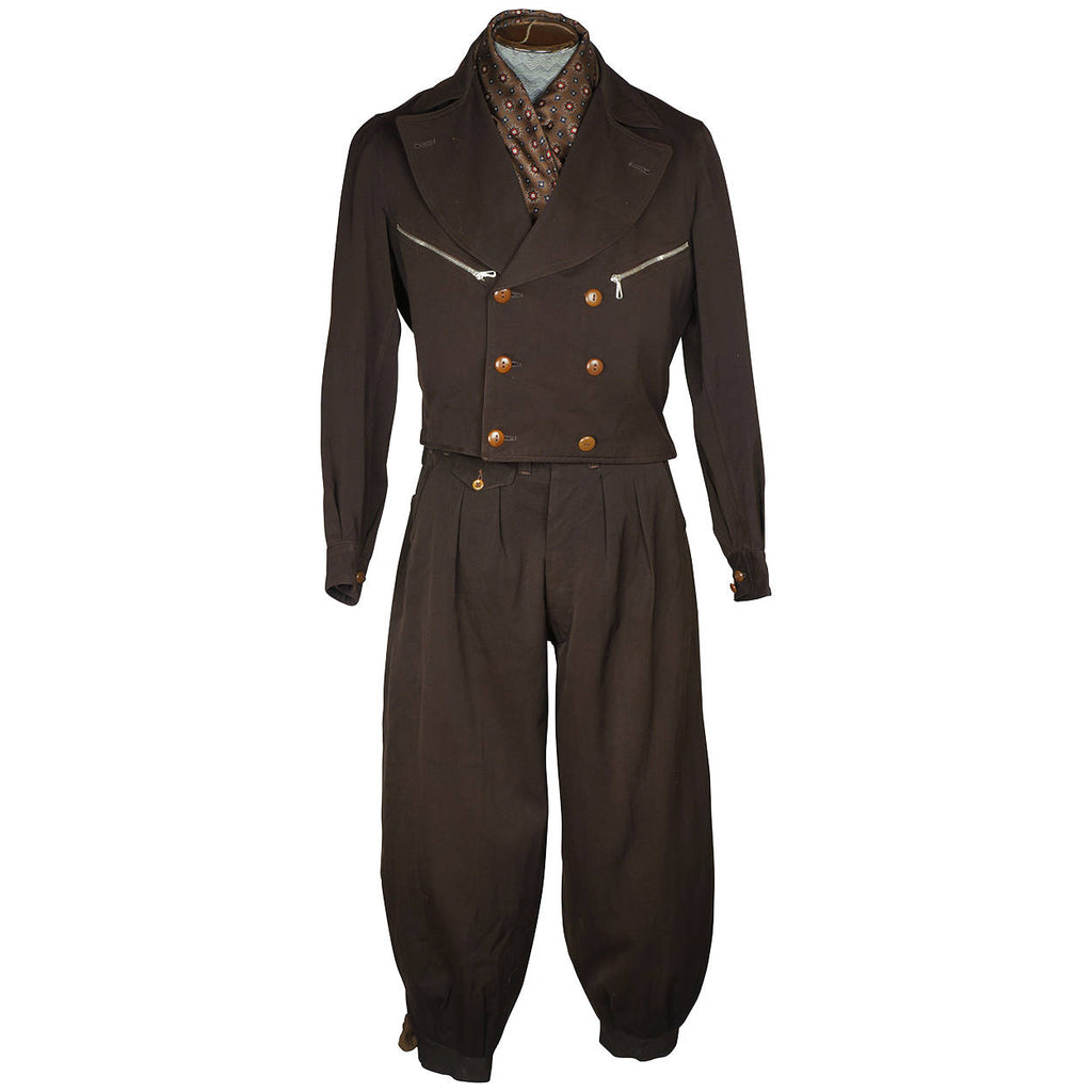 Vintage 1930s Ski Suit Laurentian Cloth Canadian Skiing Mens Size M - Poppy's Vintage Clothing