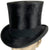 Antique Silk Top Hat w Leather Case 19th c French Size 7
