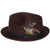 Vintage Lee Fedora Hat Brown Plush Fur Felt Mens Hat Size Medium 7 - Poppy's Vintage Clothing