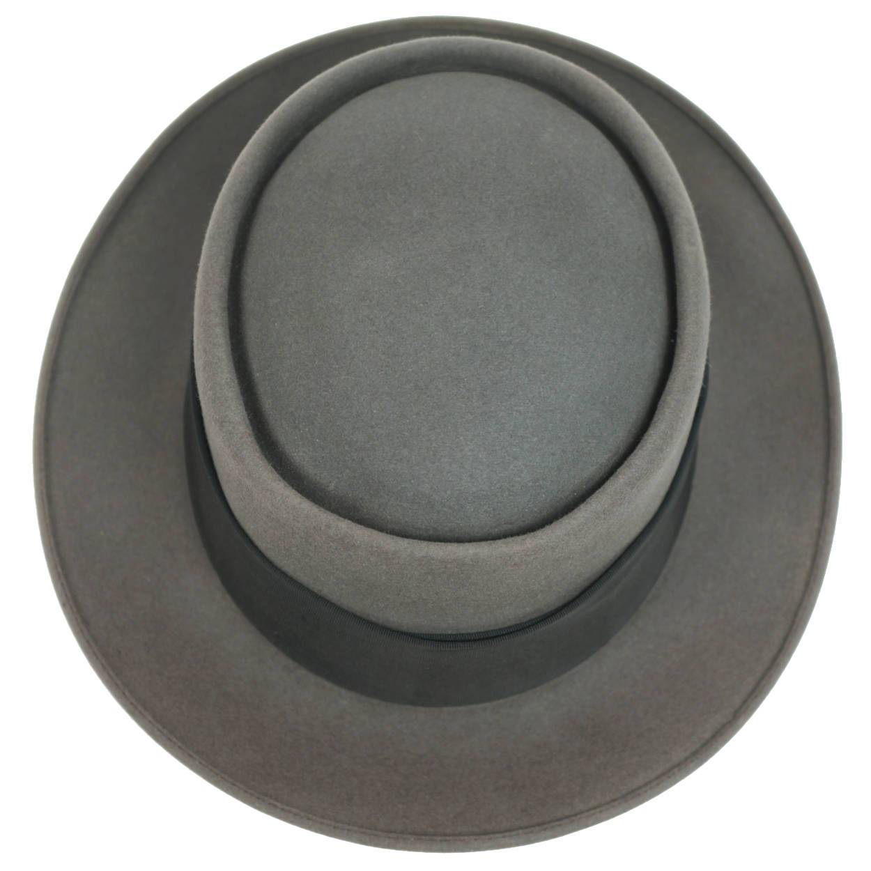 Vintage Pork Pie Hat 1940s 50s Flat Top Fedora Lee Fifth Avenue 7 1/8 - Poppy's Vintage Clothing