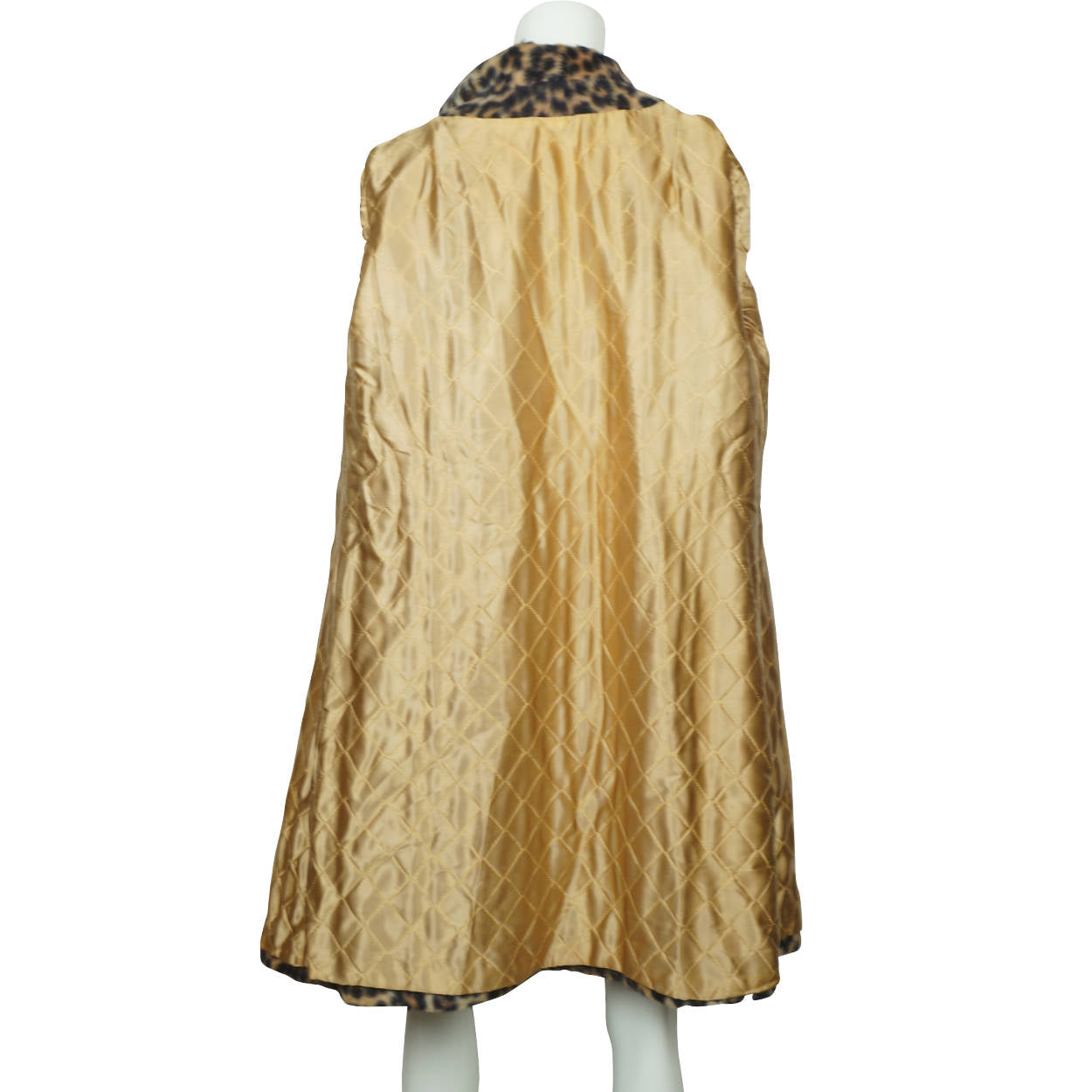 Vintage 1960s Faux Fur Leopard Print Coat Acrylic Pile Ladies Size M - Poppy's Vintage Clothing