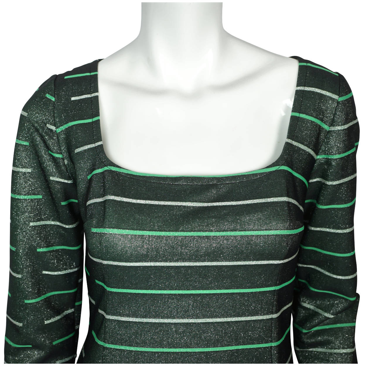 Vintage 70s Long Sleeve Maxi Dress Lerose Great Britain Sz L - Poppy's Vintage Clothing