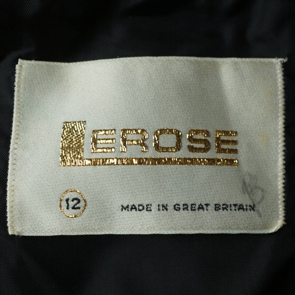 Vintage 70s Long Sleeve Maxi Dress Lerose Great Britain Sz L - Poppy's Vintage Clothing