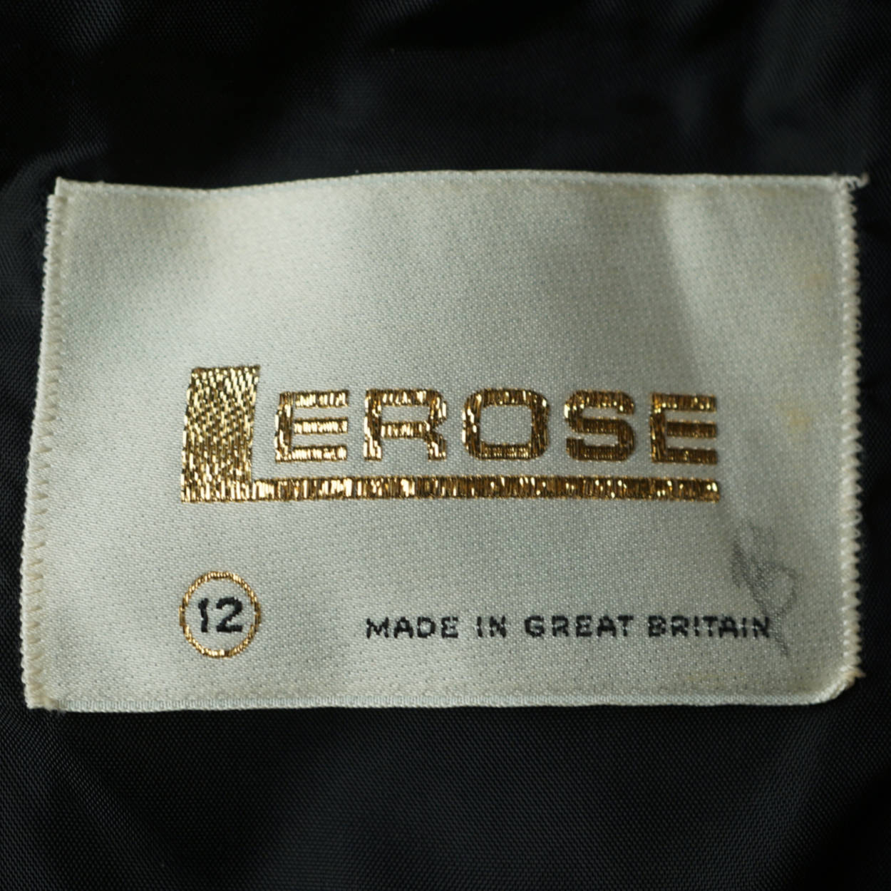 Vintage 70s Long Sleeve Maxi Dress Lerose Great Britain Sz L - Poppy's Vintage Clothing