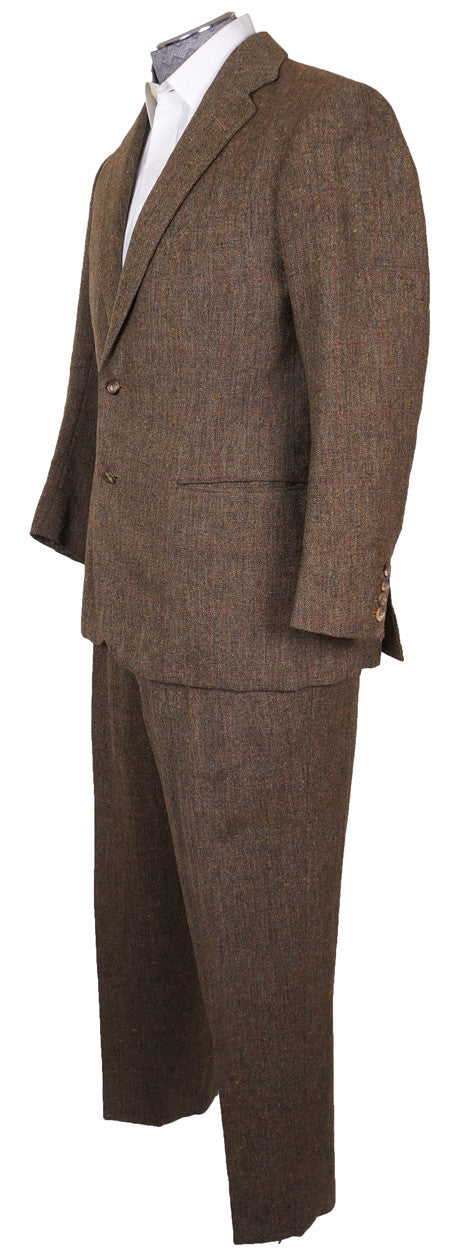 Vintage 1970s Bespoke Tweed Suit Lesley and Roberts London Tweed Run - Poppy's Vintage Clothing