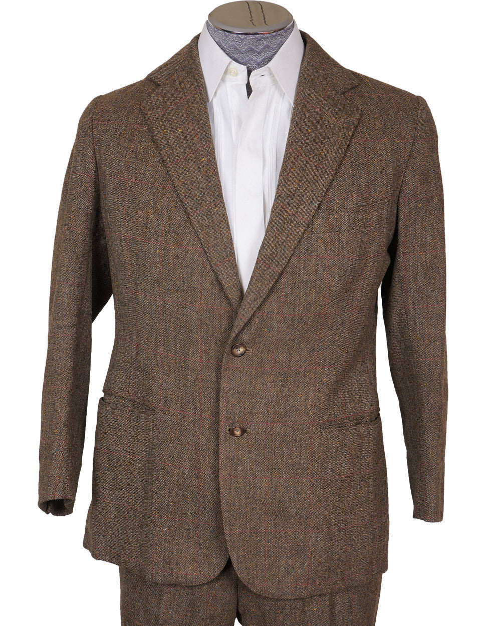 Vintage 1970s Bespoke Tweed Suit Lesley and Roberts London Tweed Run - Poppy's Vintage Clothing
