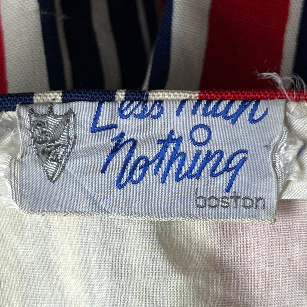 Vintage 1960s Mini Skirt Striped Less Than Nothing Boston