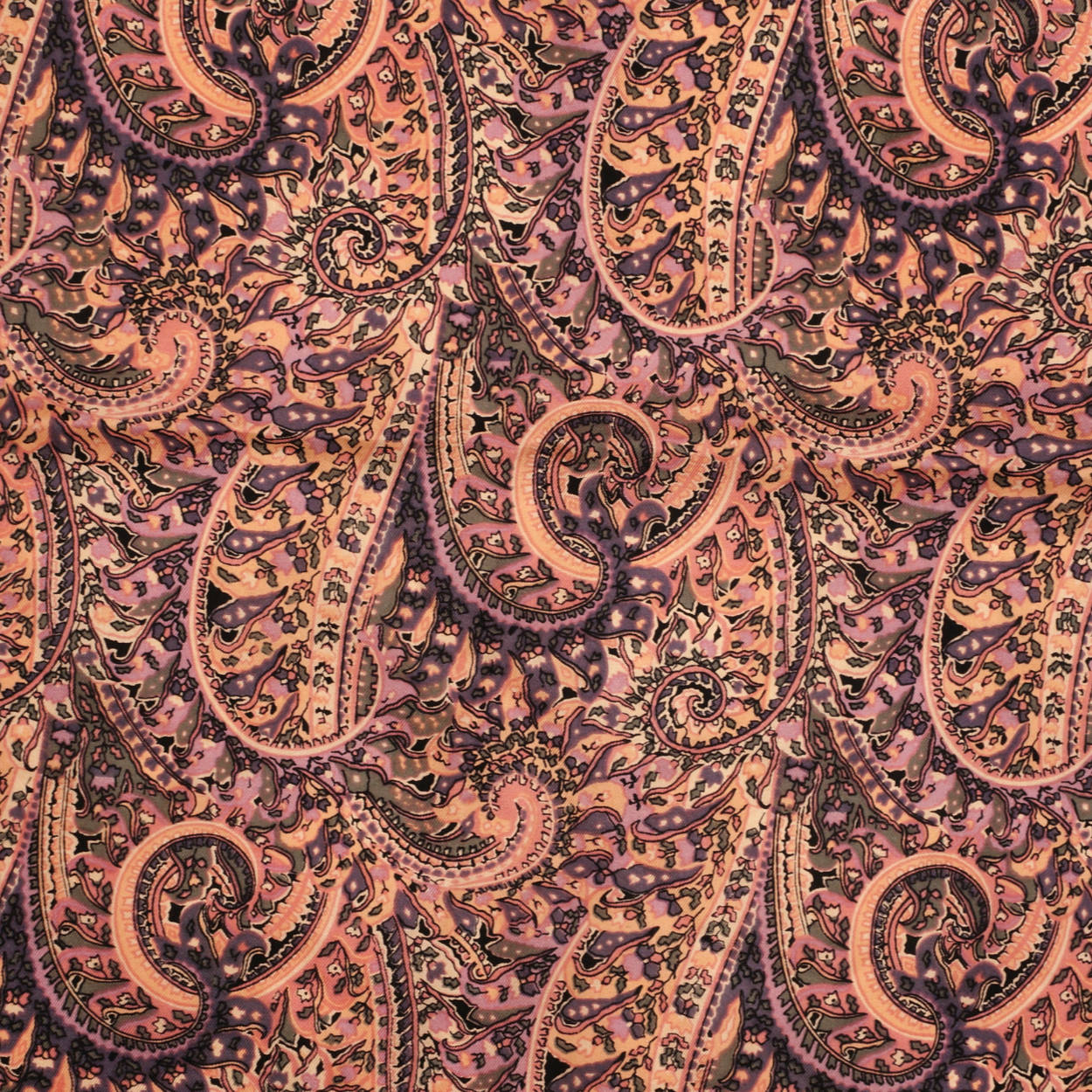 Vintage Liberty of London Silk Scarf 1960s Psych Paisley Print Square 27” - Poppy's Vintage Clothing