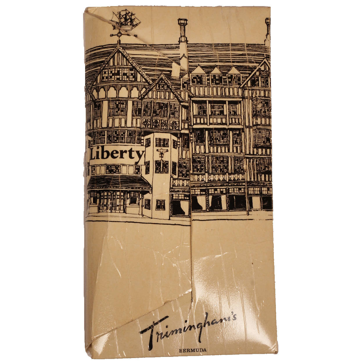 Vintage Liberty of London Ochre Silk Twill Scarf Ornate Pattern w Box 27” - Poppy's Vintage Clothing