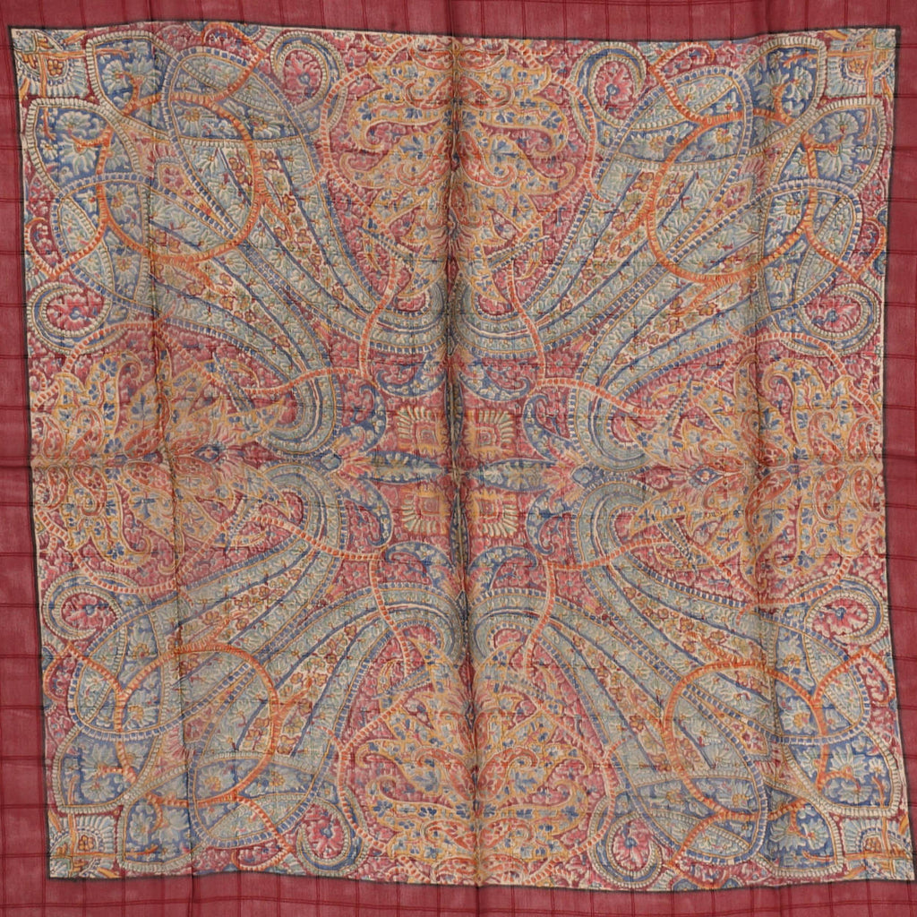 Vintage Liberty of London Silk Chiffon Scarf Paisley Pattern 1940s Cloth Label - Poppy's Vintage Clothing