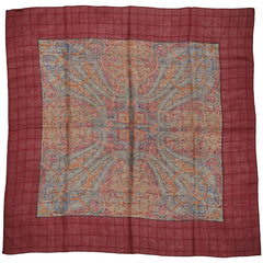 Vintage Liberty of London Silk Chiffon Scarf Paisley Pattern 1940s Cloth Label - Poppy's Vintage Clothing
