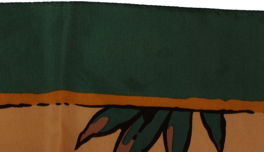 Vintage 50s Liberty of London Silk Twill Scarf with Japanese Lantern Design - Poppy's Vintage Clothing