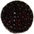 Vintage Lilly Dache Pillbox Hat - 1950s or early 1960s  - Black Velvet w Red Rhinestones Size S - Poppy's Vintage Clothing
