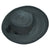 Vintage 1950s Lilly Dache Dachettes Hat Wide Brim Black Straw Size Small - Poppy's Vintage Clothing