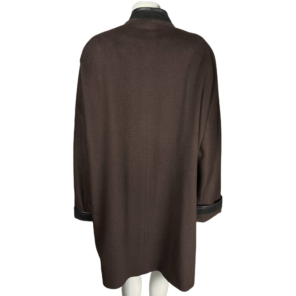 Vintage Ladies Wool Kimono Coat Lily Simon Made in France Sz XL