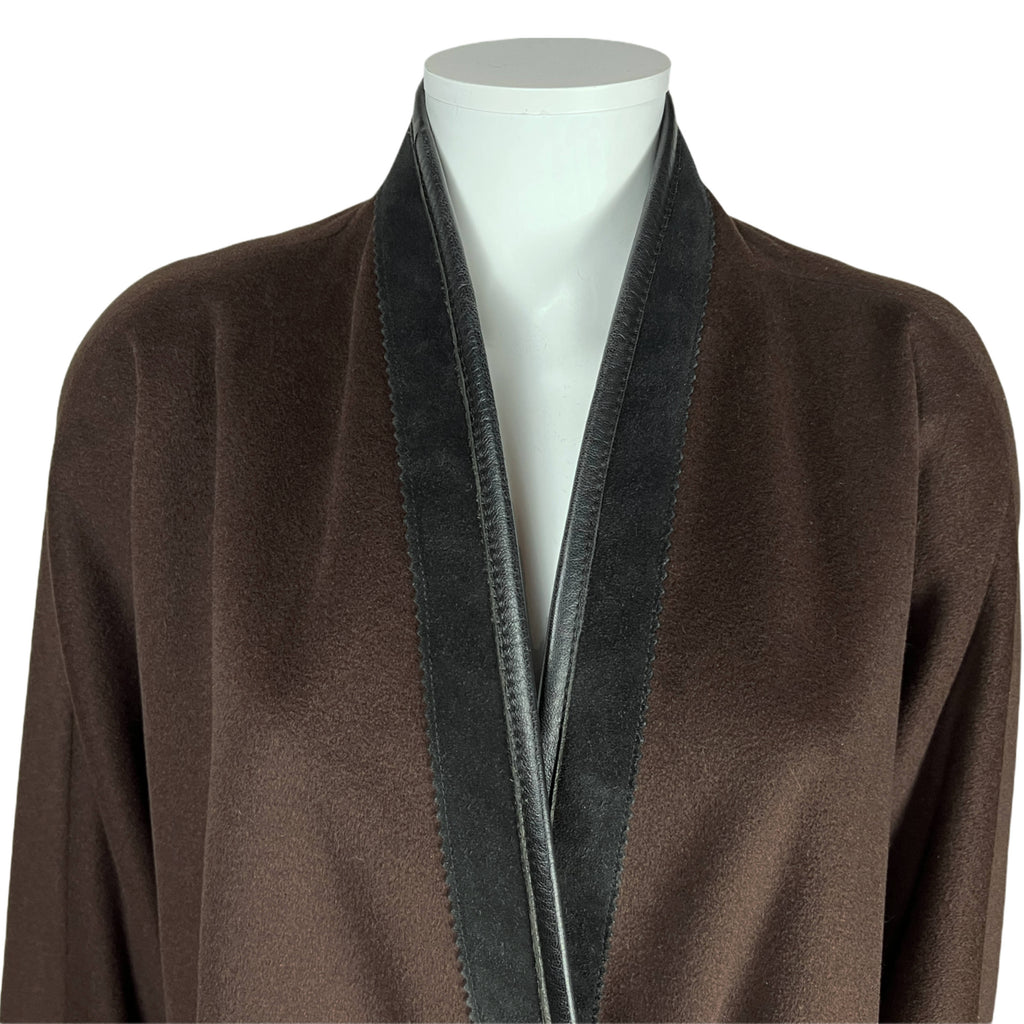 Vintage Ladies Wool Kimono Coat Lily Simon Made in France Sz XL
