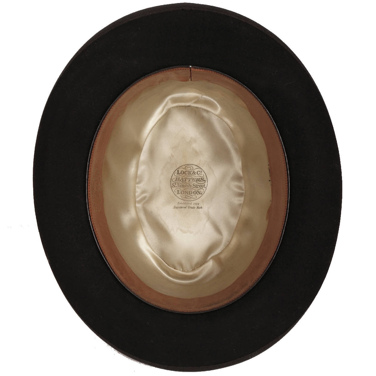 Vintage Lock and Co English Homburg Hat - Black Formal Fedora Size 7 1/8 to 7 1/4 - Poppy's Vintage Clothing