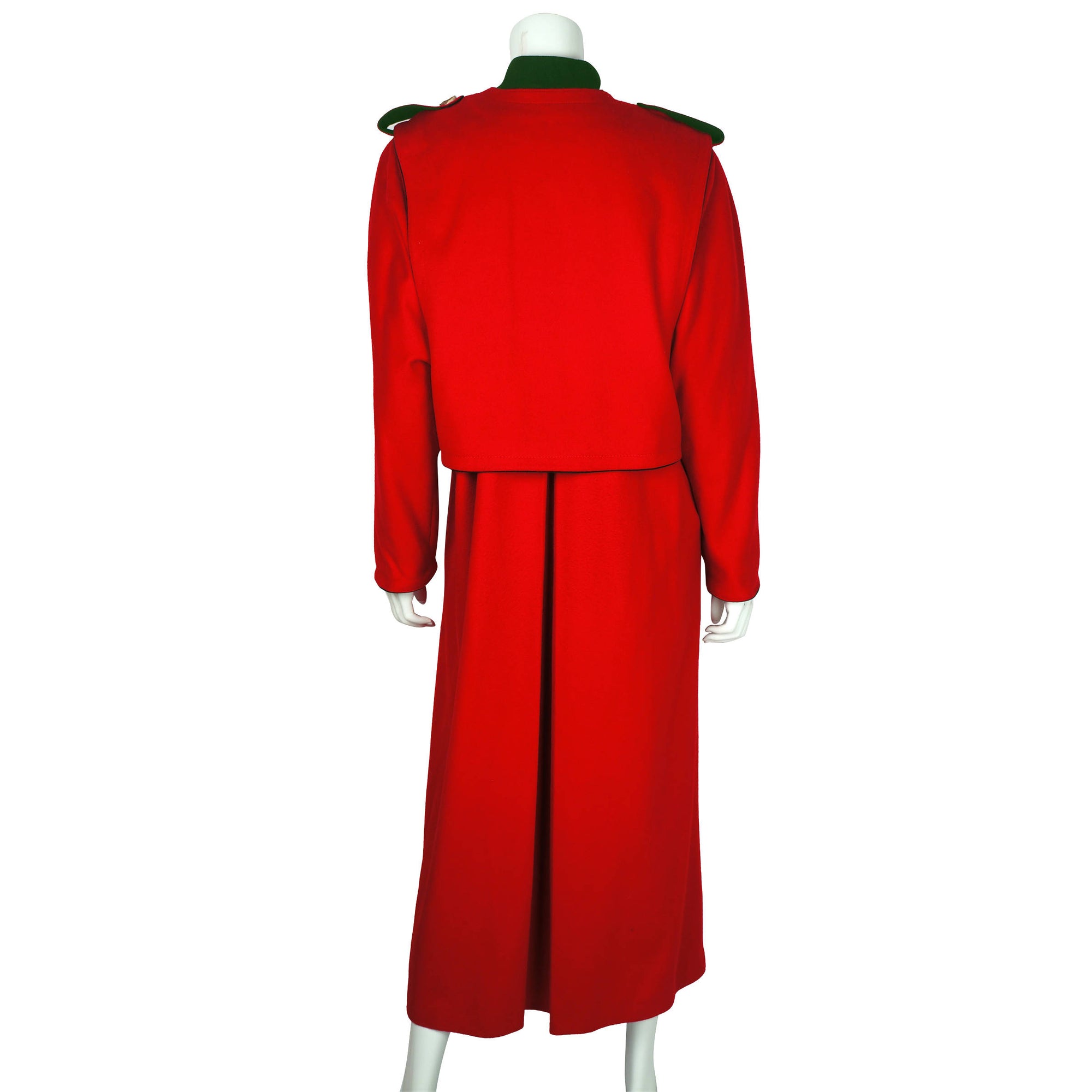 Vintage Red Wool Coat w Vest Lodenfrey Austria 