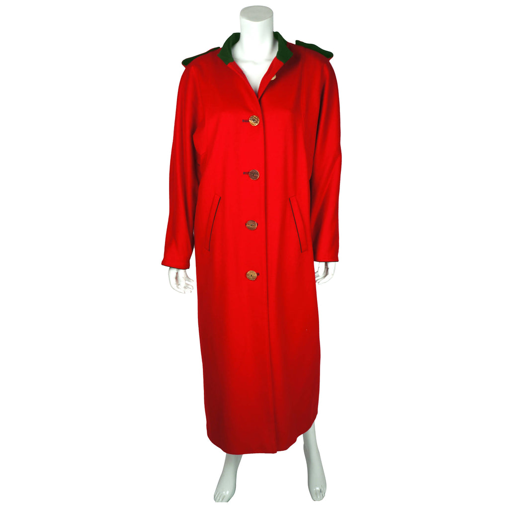 Vintage Red Wool Coat w Vest Lodenfrey Austria 