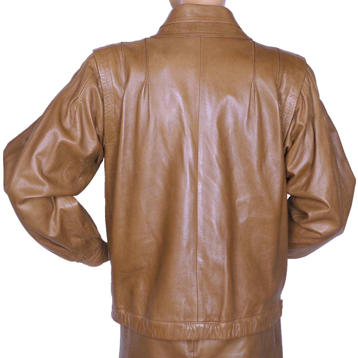 Vintage 1980s Loewe Leather Jacket and Skirt Spanish Luxury Brand