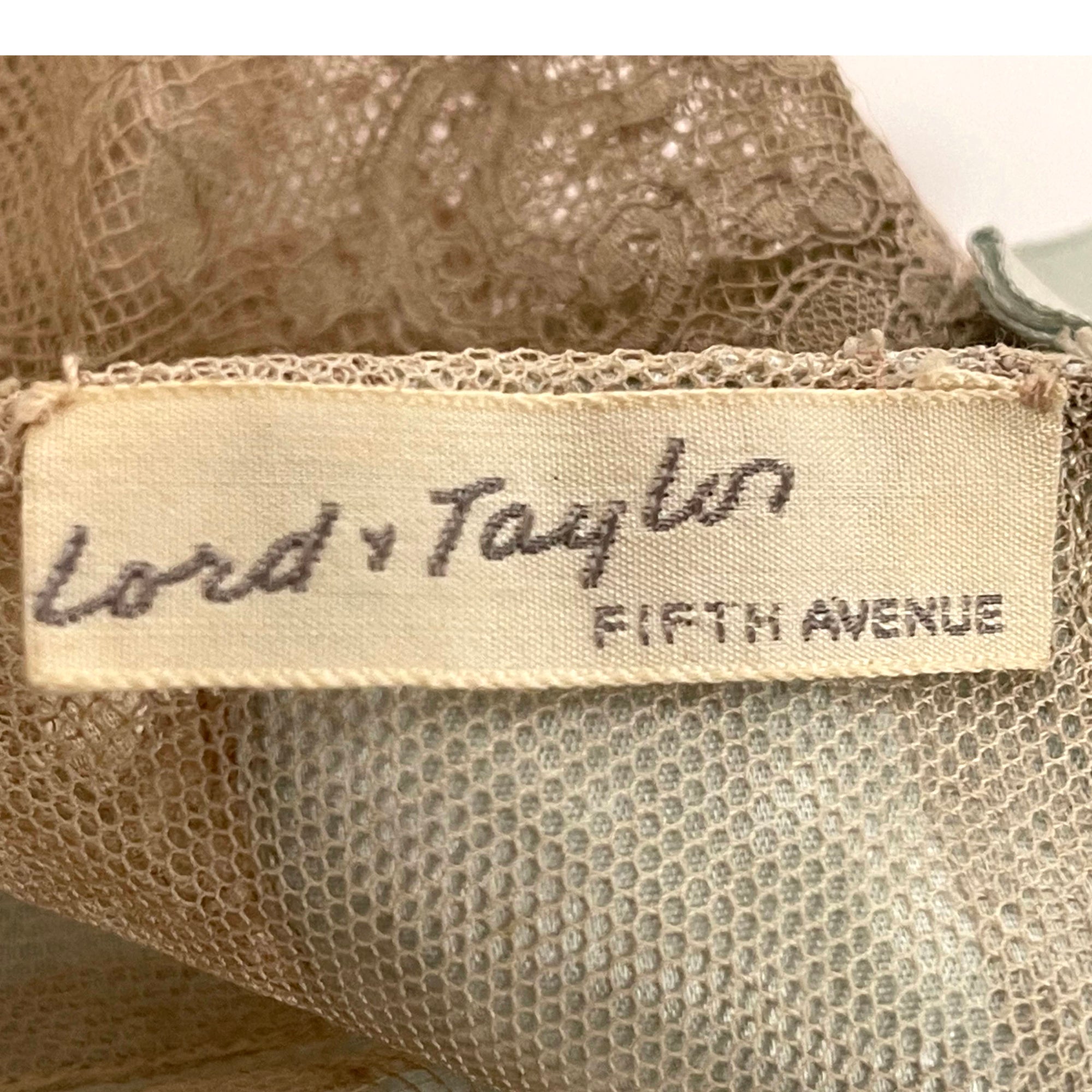 Vintage 1930s Lord & Taylor Chantilly Lace Night Bonnet