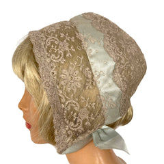 Vintage 1930s Lord & Taylor Chantilly Lace Night Bonnet