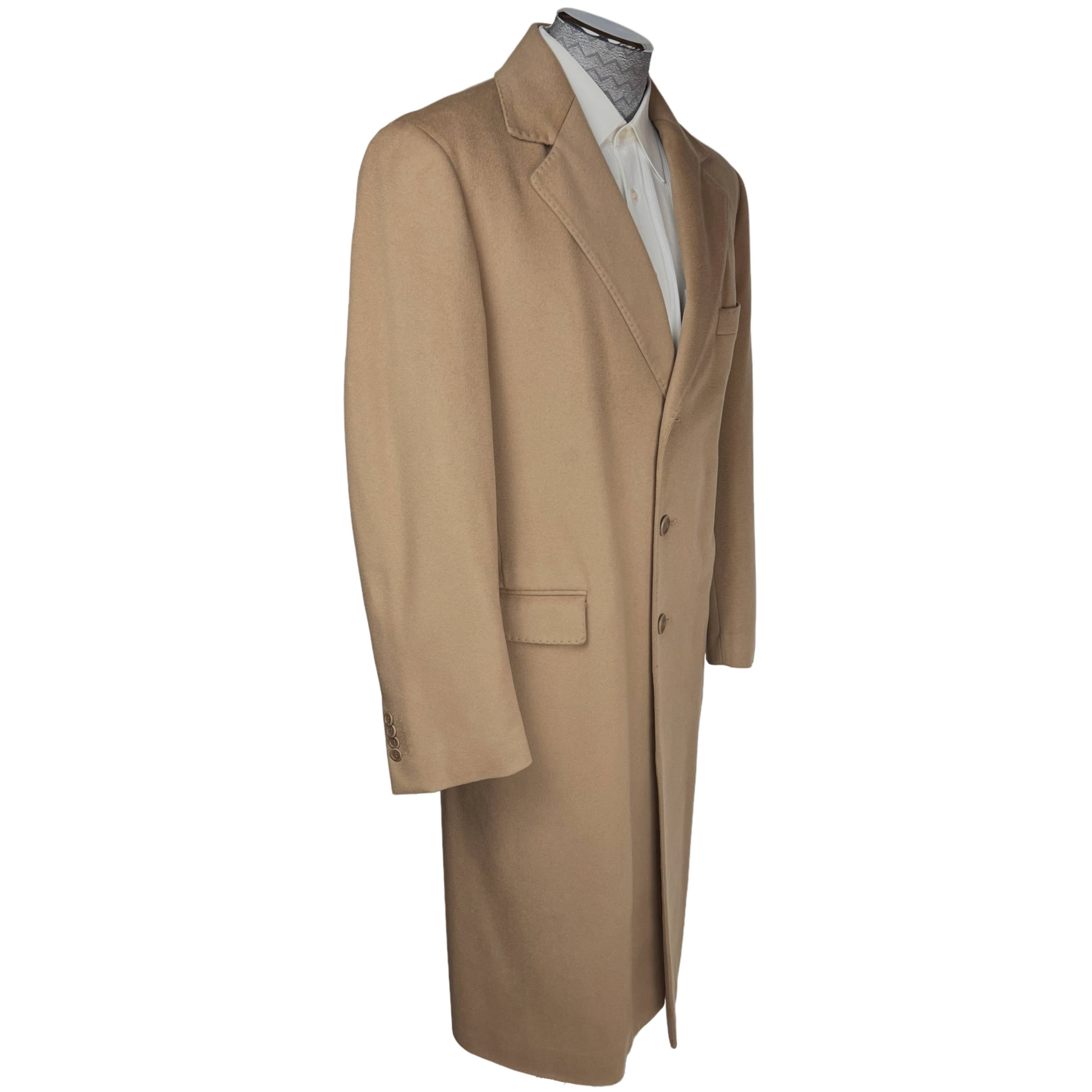 Vintage Loro Piana Wool Overcoat Made in Italy Camel Color L