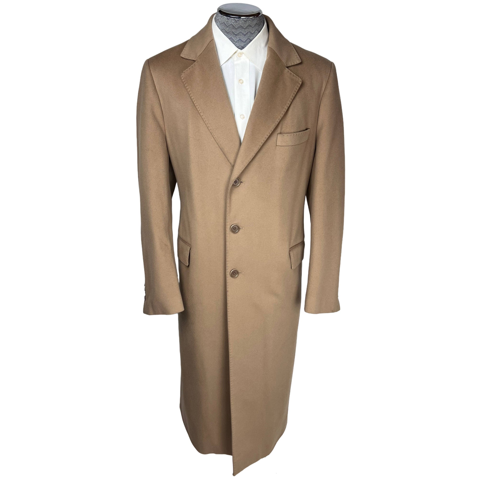 Vintage Loro Piana Wool Overcoat Made in Italy Camel Color L