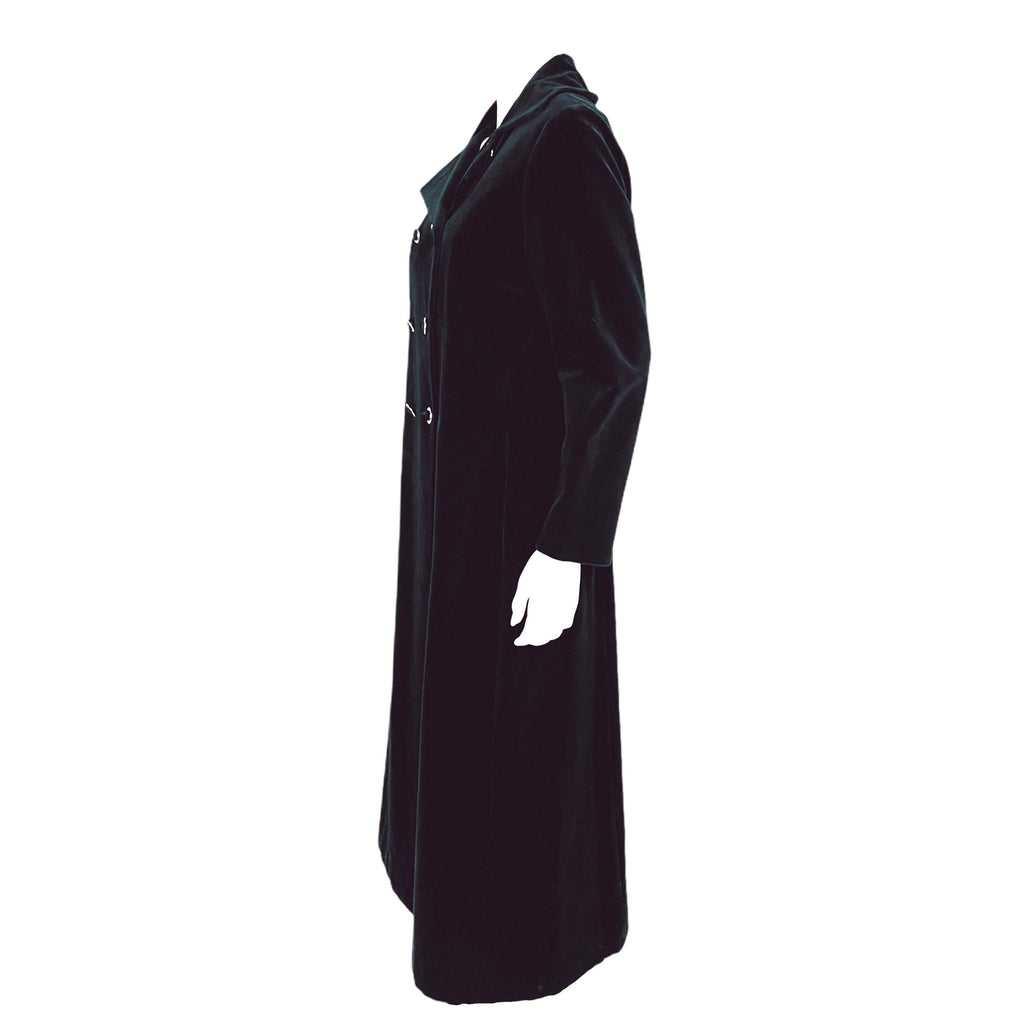 Vintage 1970s Black Velvet Maxi Coat Lou Ritchie Canada