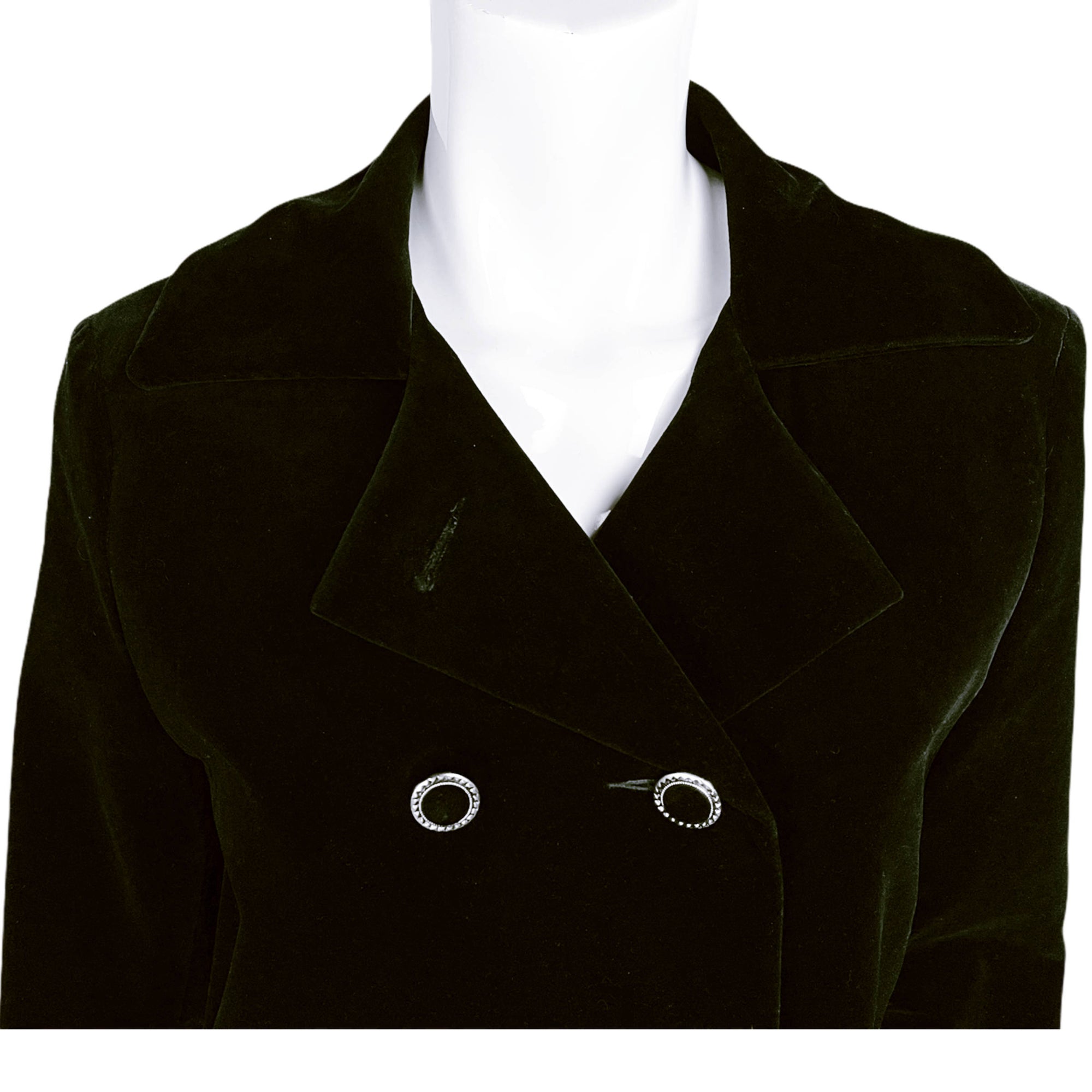 Vintage 1970s Black Velvet Maxi Coat Lou Ritchie Canada