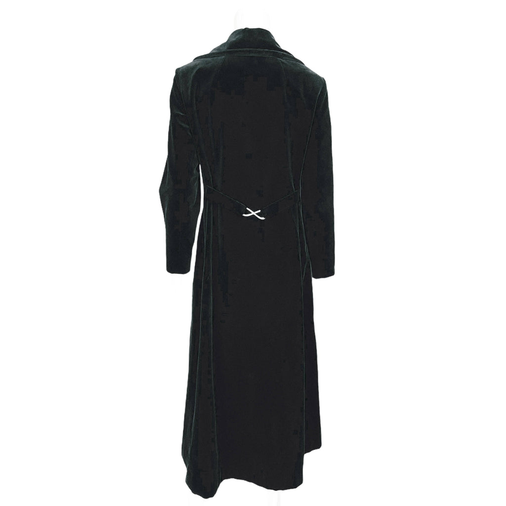Vintage 1970s Black Velvet Maxi Coat Lou Ritchie Canada