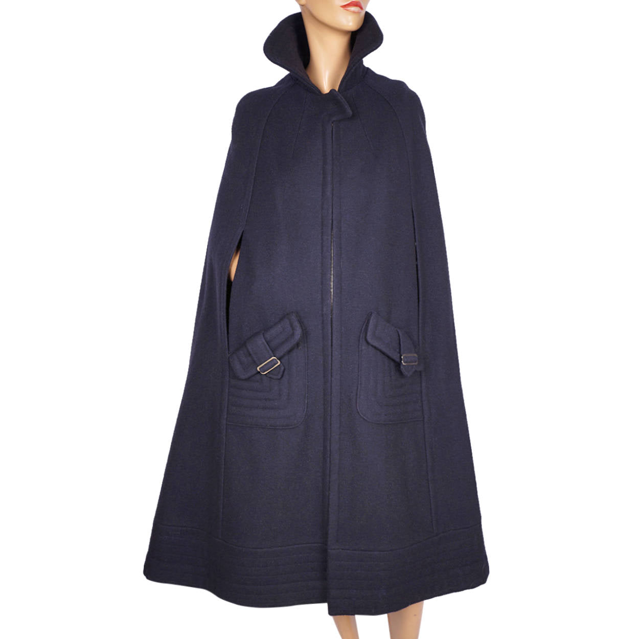 Vintage 1960s Mod Wool Cape Lou Ritchie for Rainmaster Canada Size S - Poppy's Vintage Clothing