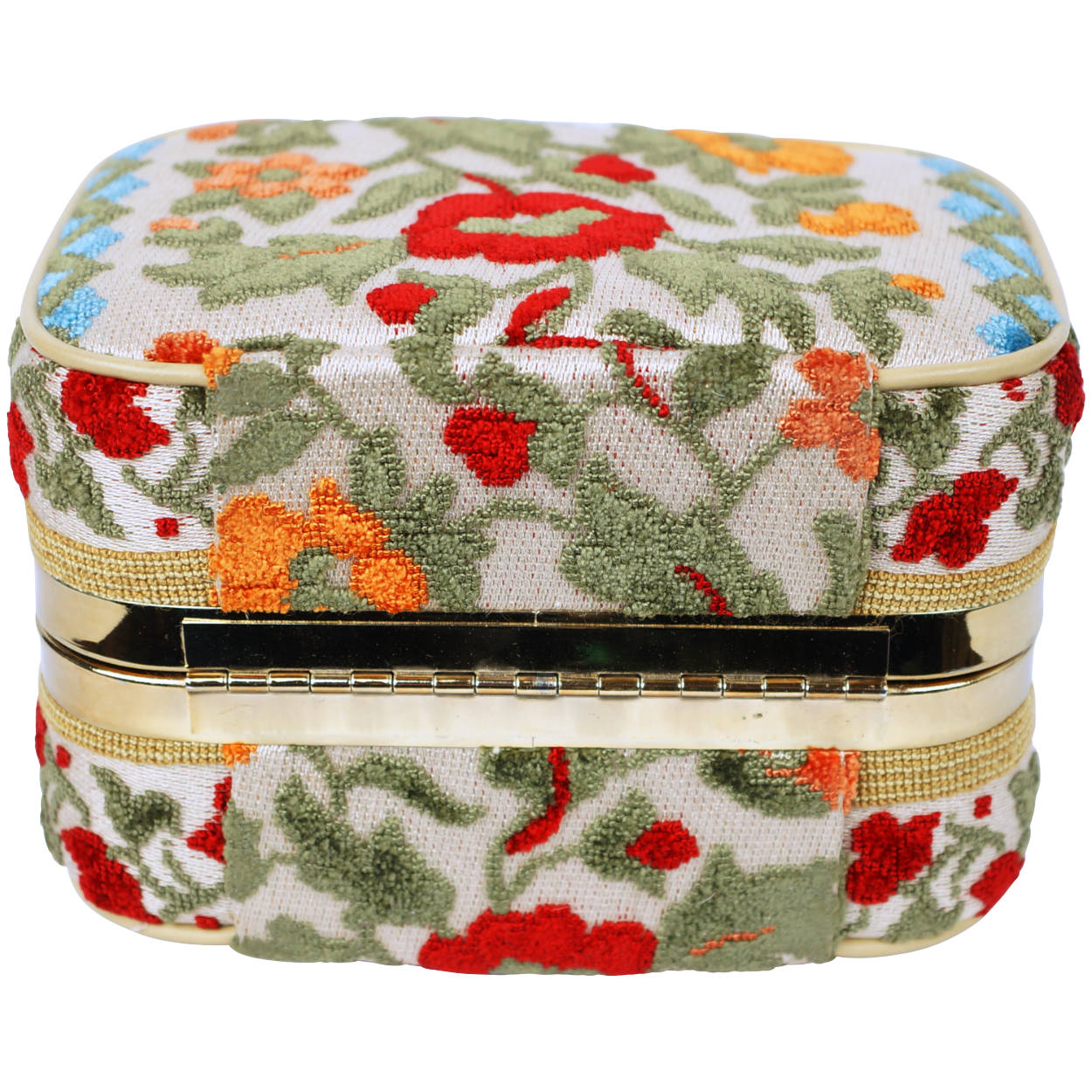 Vintage Box Purse 1960s Chenille Handbag Lou Taylor Miami - Poppy's Vintage Clothing