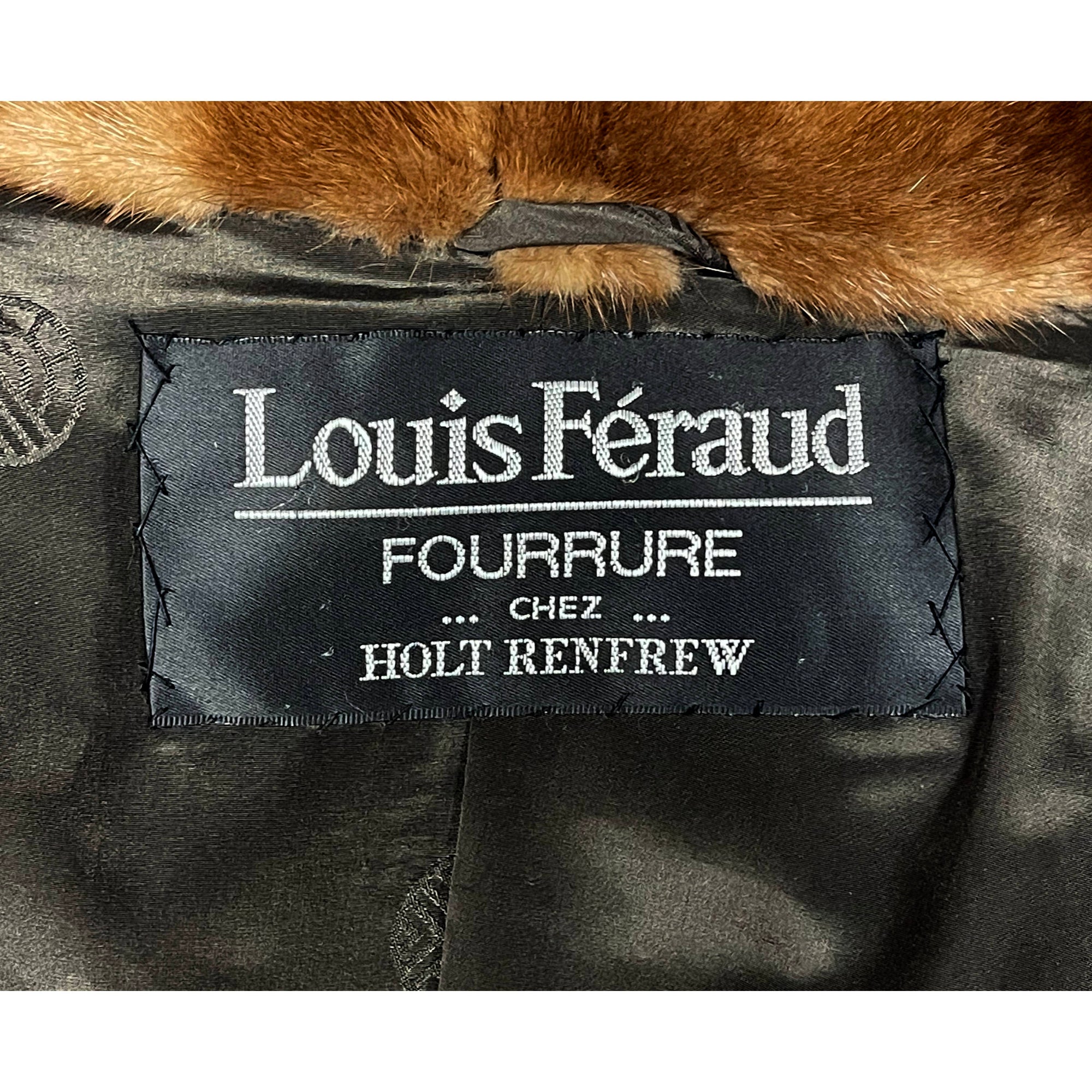 Vintage Louis Feraud Mink Coat Brown Female Pelts Size M L