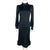 Vintage 1970s Black Dress with Long Vest Luv Inc Elvia Sz M