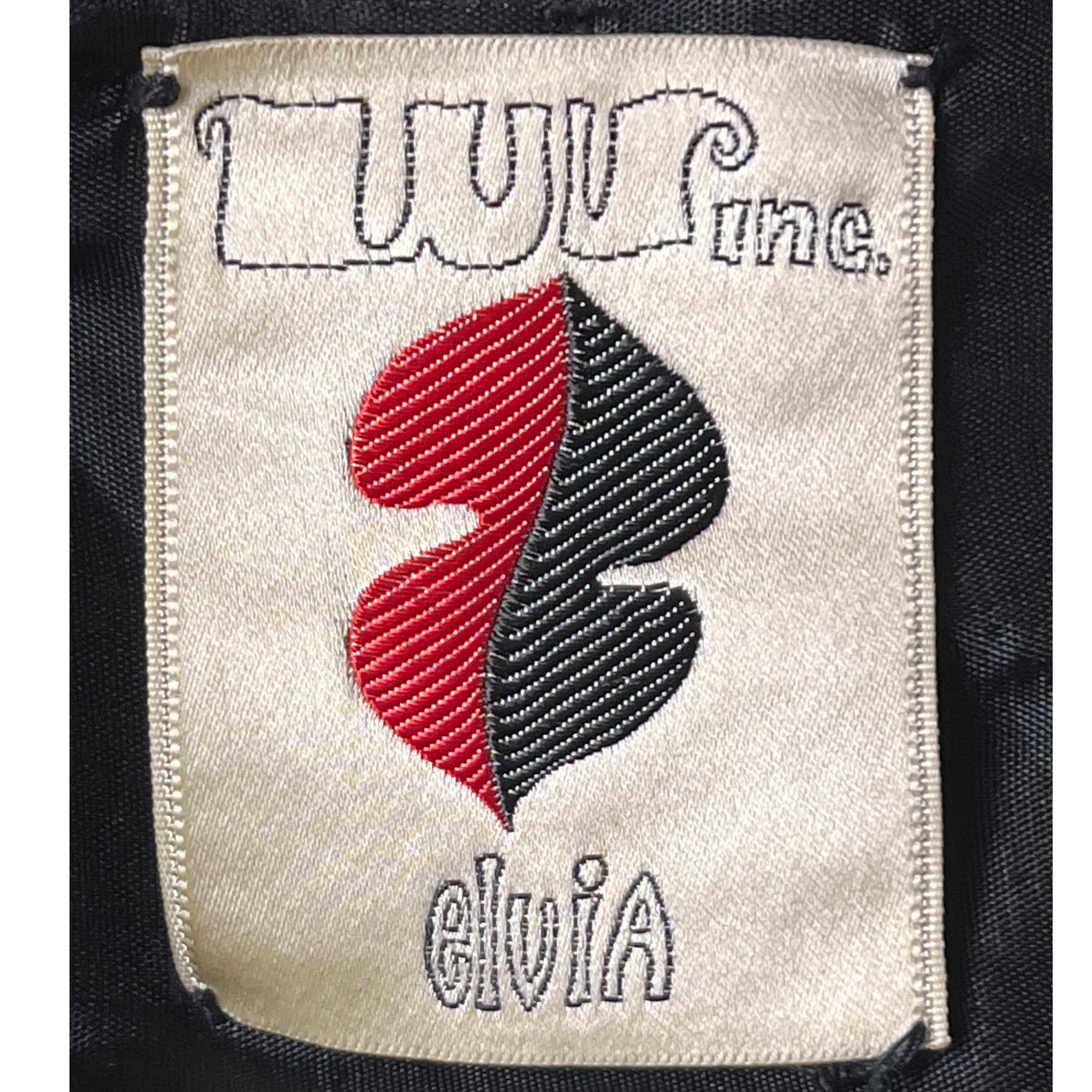 Vintage 1970s Black Dress with Long Vest Luv Inc Elvia Sz M