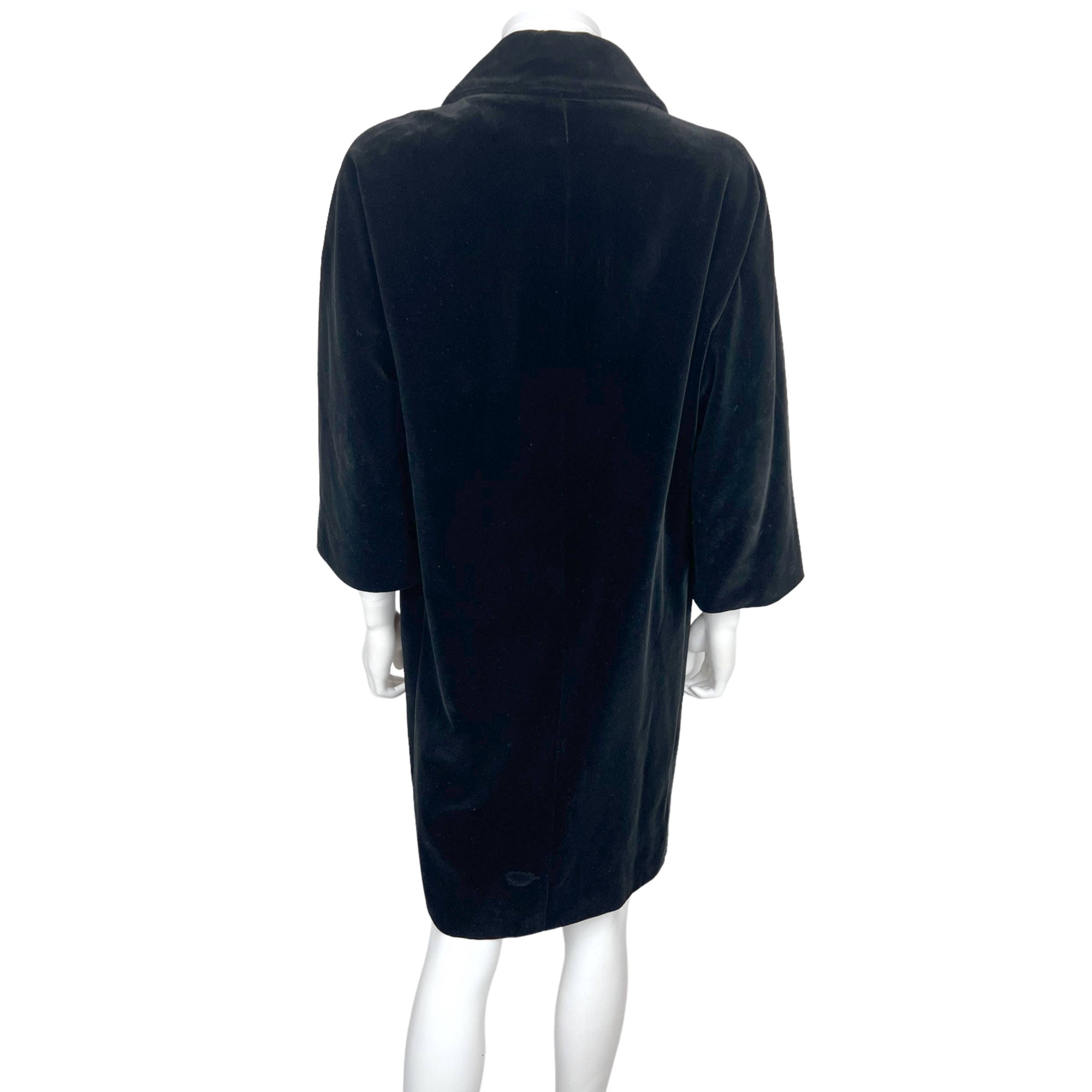 1960s Vintage Black Velvet Coat Lydia Sperlich Rainmaster M