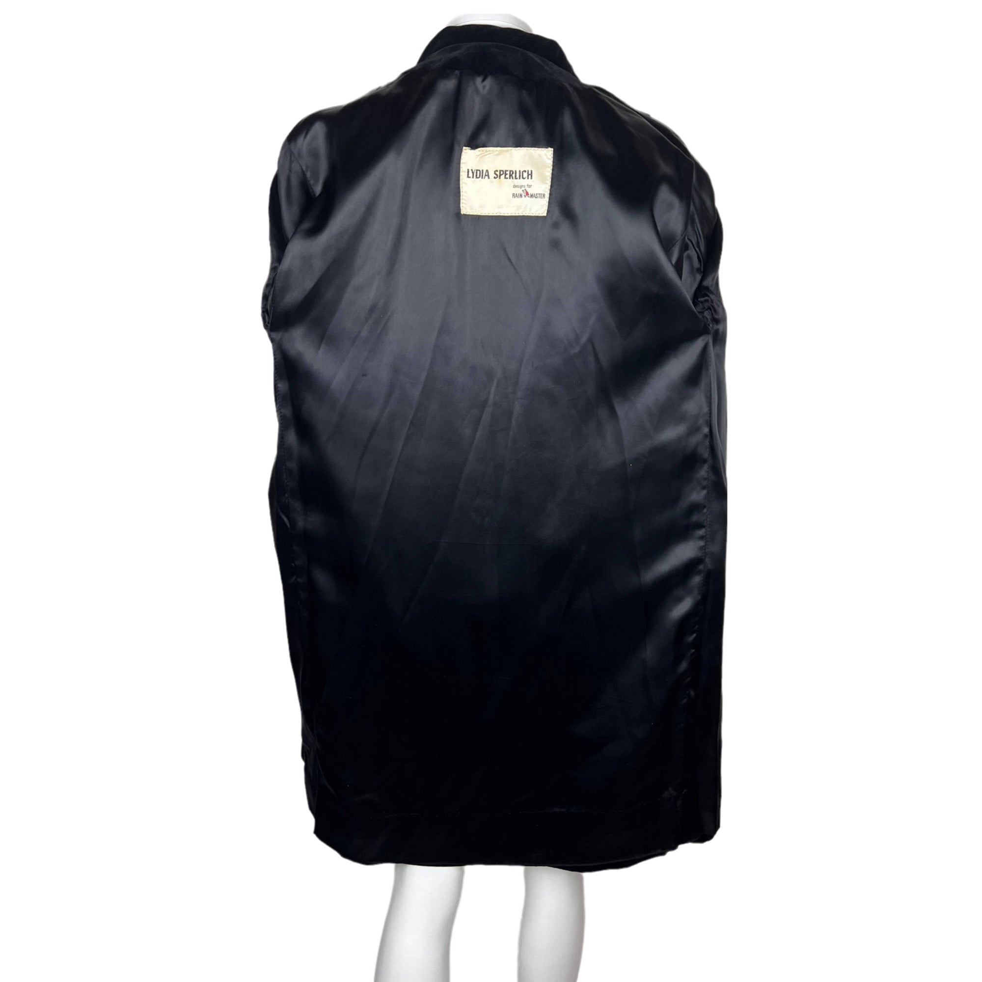 1960s Vintage Black Velvet Coat Lydia Sperlich Rainmaster M