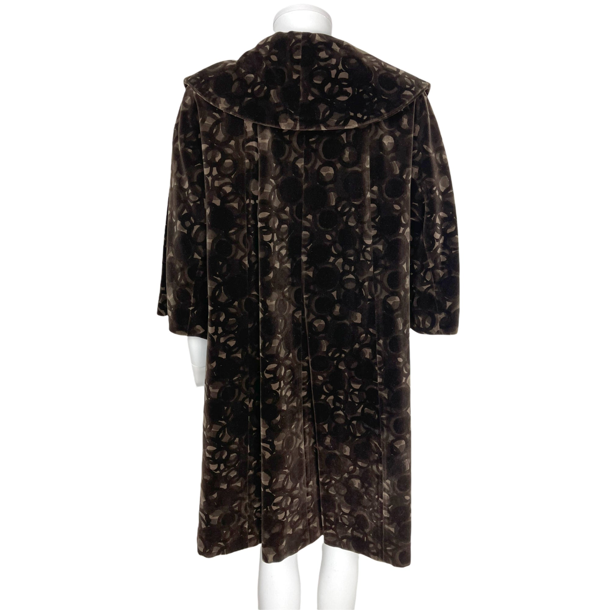 Vintage 1950s Devore Velvet Coat Lydia Montreal Ladies Sz L