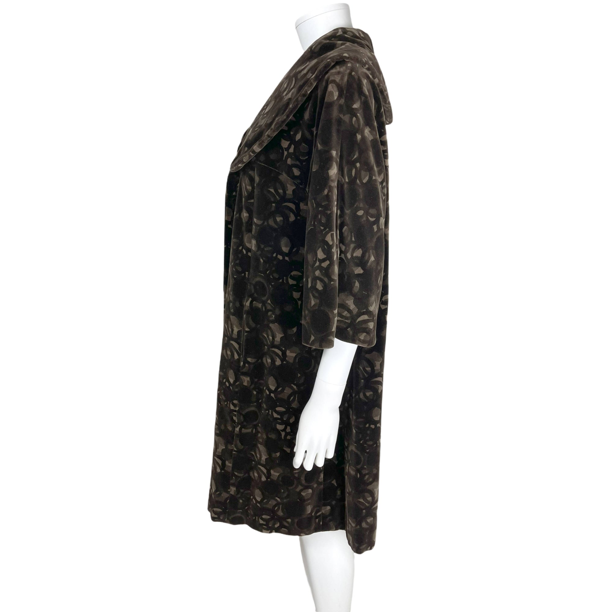 Vintage 1950s Devore Velvet Coat Lydia Montreal Ladies Sz L