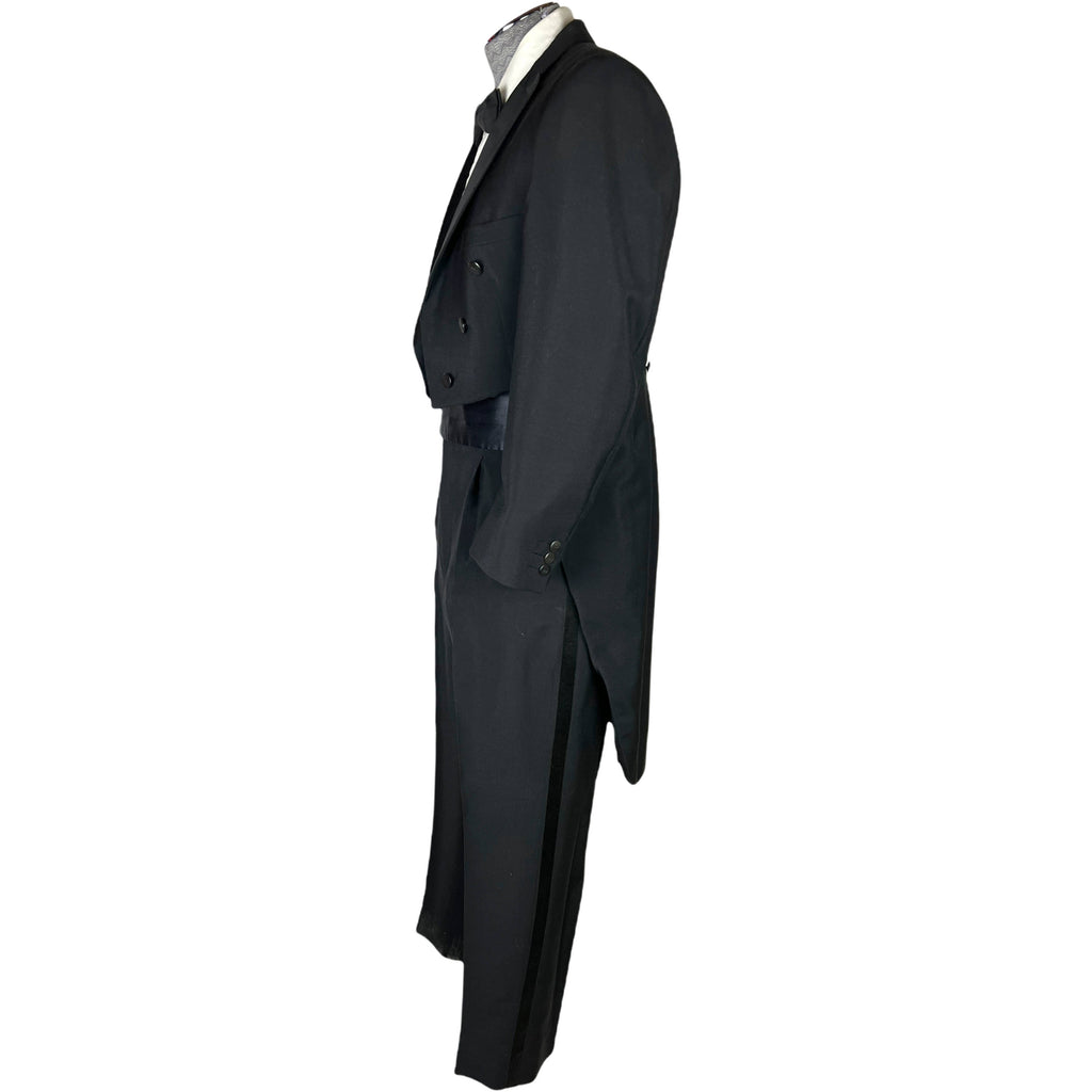 Vintage 1960s Tuxedo Tails Formal Tailcoat 1964 Mohair Blend