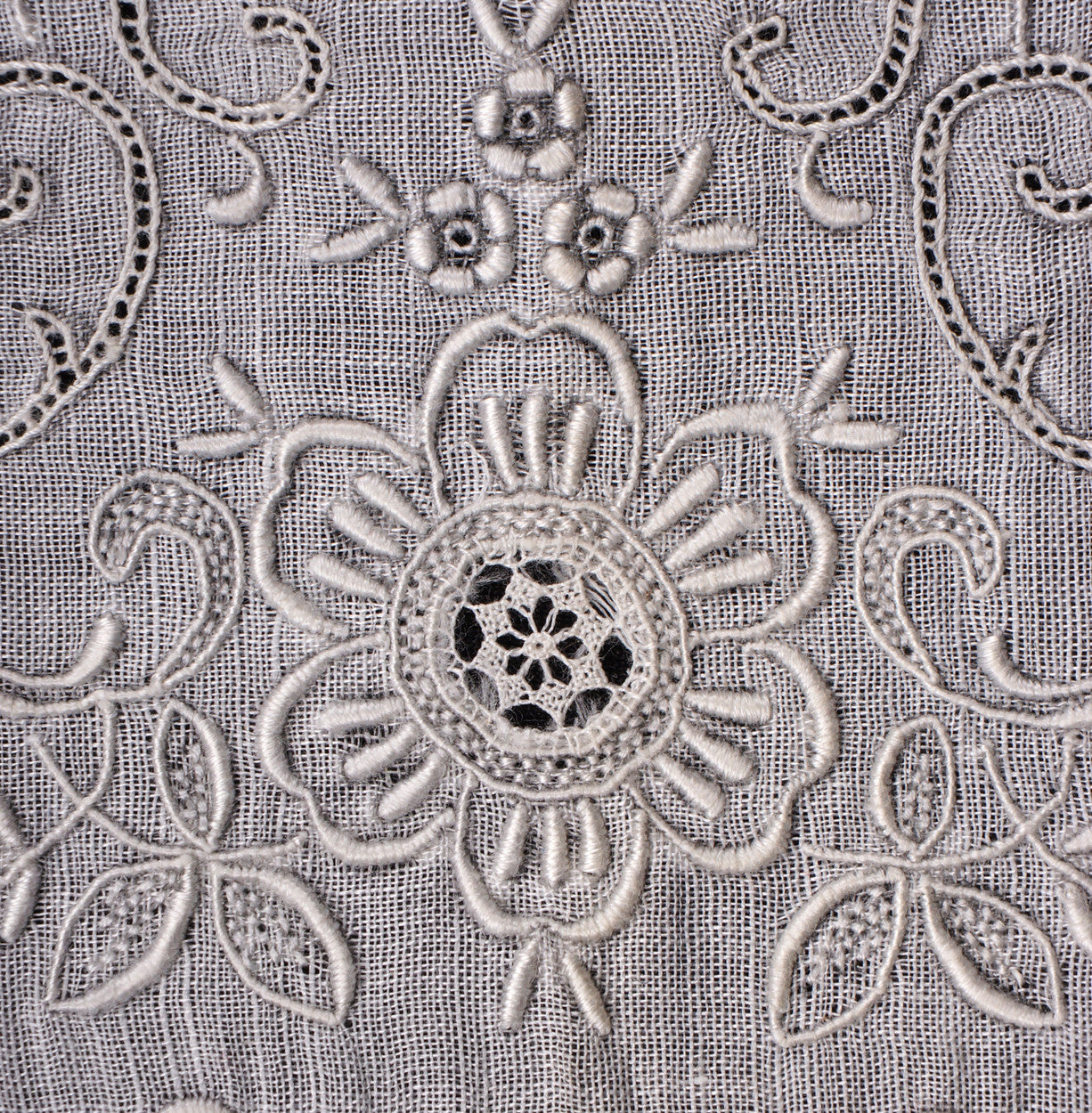 Vintage Madeira Embroidery Bridal Handkerchief Linen Hankie with Lace Insetting and Pullwork - Poppy's Vintage Clothing