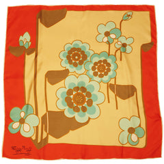 Vintage Mod 1960s Maggy Rouff Paris Silk Twill Scarf Made in France - Poppy's Vintage Clothing