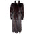 Vintage Mahogany Mink Fur Coat Full Length Size 14