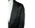 Vintage Smoking Jacket 1950s Black Satin Quilted Mens Size L - Poppy's Vintage Clothing