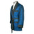 Vintage Majestic Smoking Jacket Robe Blue &amp; Black Moire 1950s 60s Size M - Poppy's Vintage Clothing