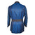 Vintage Majestic Smoking Jacket Robe Blue &amp; Black Moire 1950s 60s Size M - Poppy's Vintage Clothing