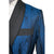 Vintage Majestic Smoking Jacket Robe Blue &amp; Black Moire 1950s 60s Size M - Poppy's Vintage Clothing