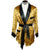 Vintage 60s Smoking Jacket Men XL Gold & Black Lounging Robe - Poppy's Vintage Clothing